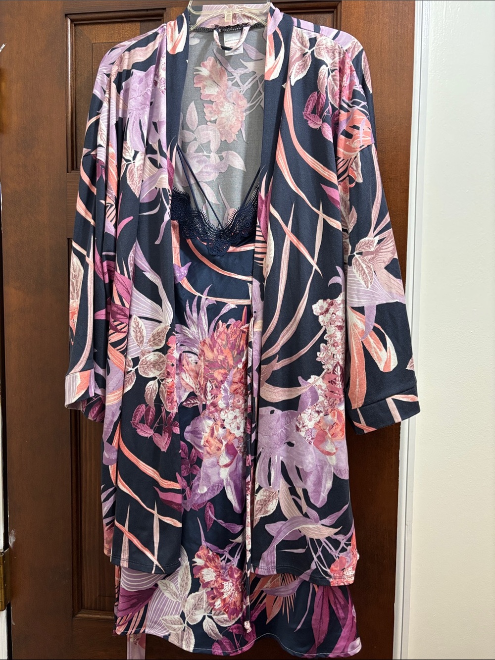 Linea Donatella Floral Sleep Set with Robe and Slip